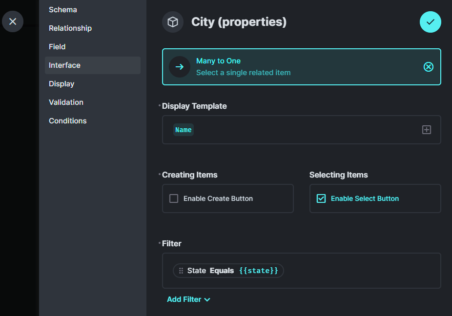directus Conditional Dropdowns